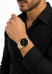 Citisan Two-Tone Men's Analog Watch – Black Dial