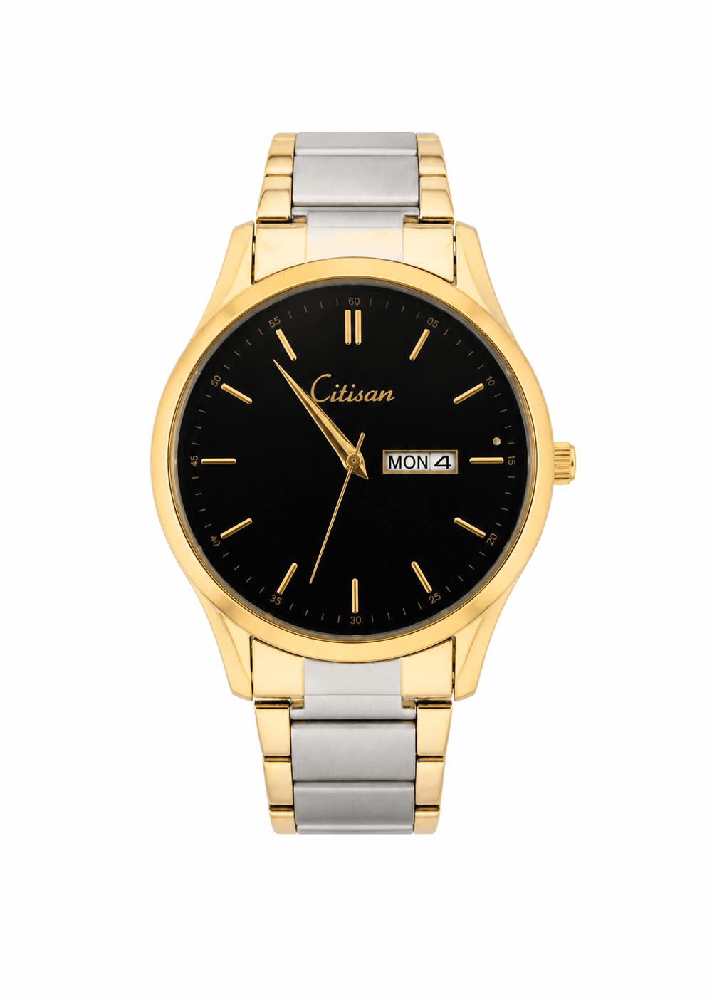 Citisan Two-Tone Men's Analog Watch – Black Dial