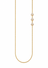Elegant Gold Heart Chain Necklace