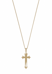 Men's Elegant Gold Cross Pendant Necklace