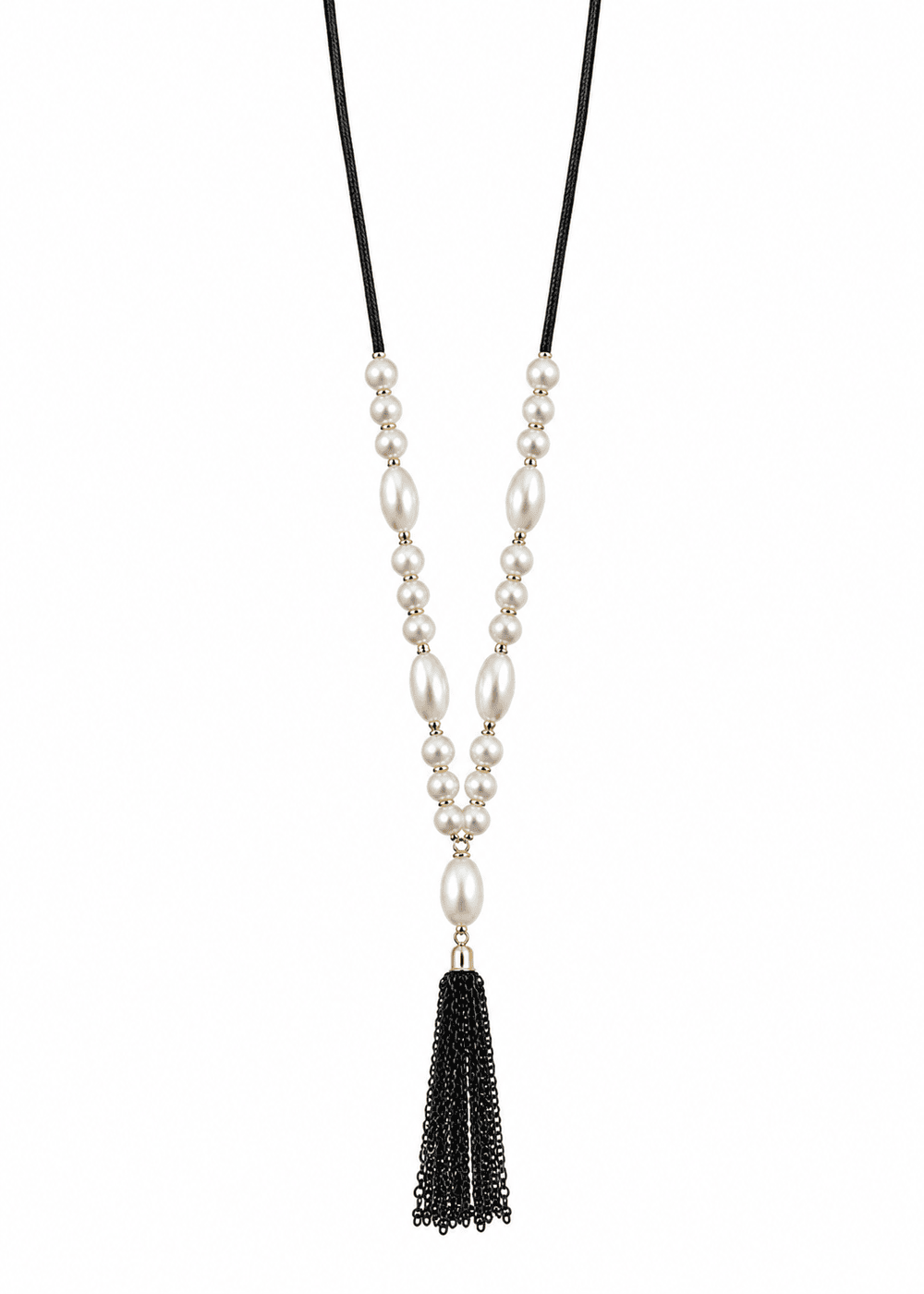 Elegant Pearl Tassel Pendant Necklace