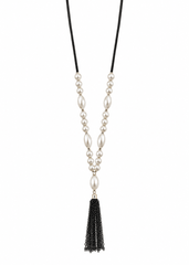 Elegant Pearl Tassel Pendant Necklace