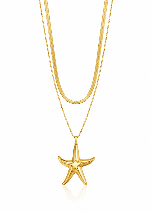 Starfish Layered Gold Necklace