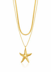 Starfish Layered Gold Necklace