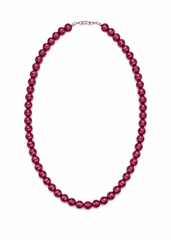 Elegant Burgundy Pearl Bead Necklace