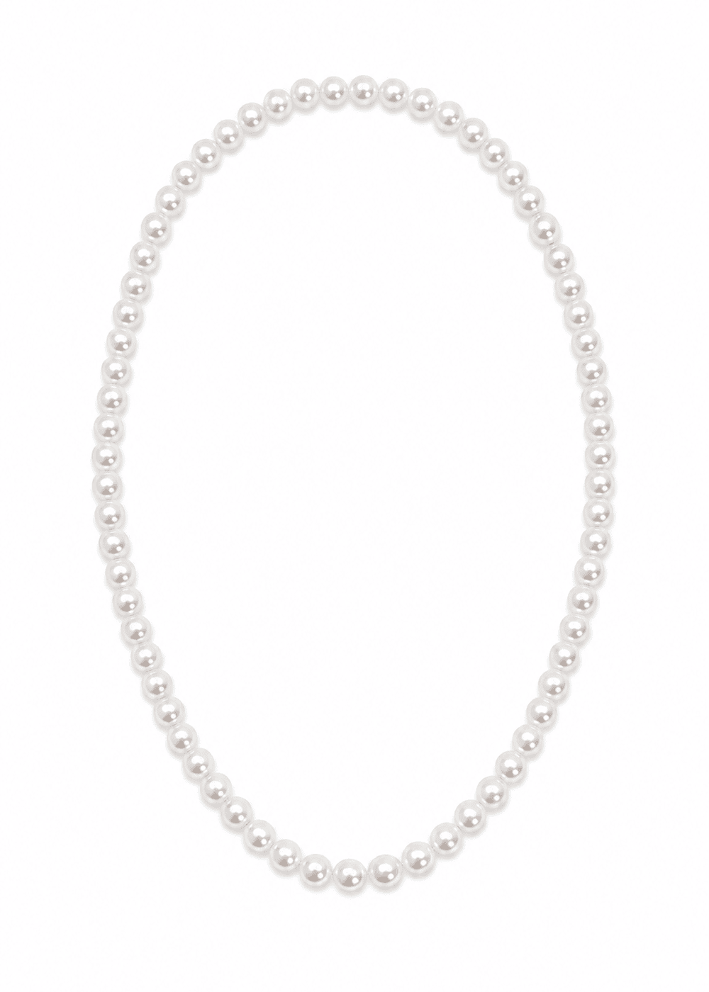 Classic White Pearl Bead Necklace