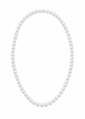 Classic White Pearl Bead Necklace