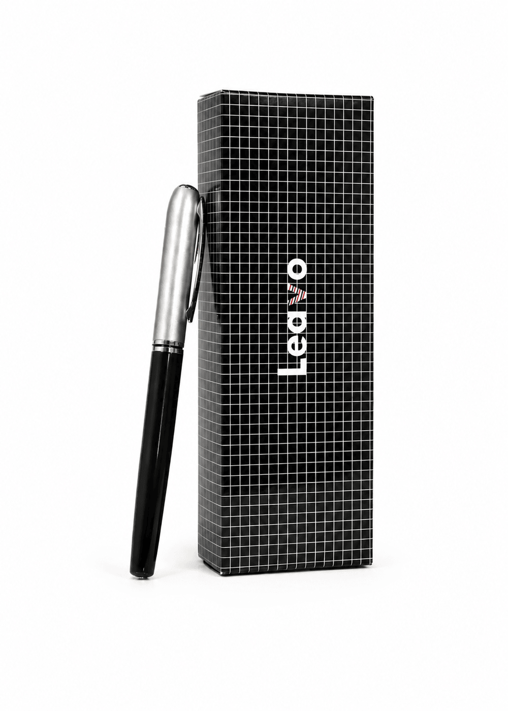 LEAVO Premium Silver & Black Rollerball Pen