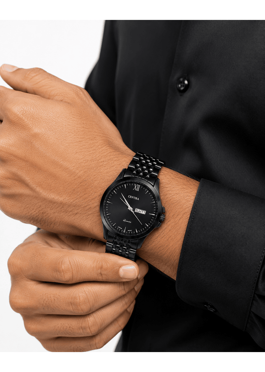 Centra Men's Black Quartz Watch