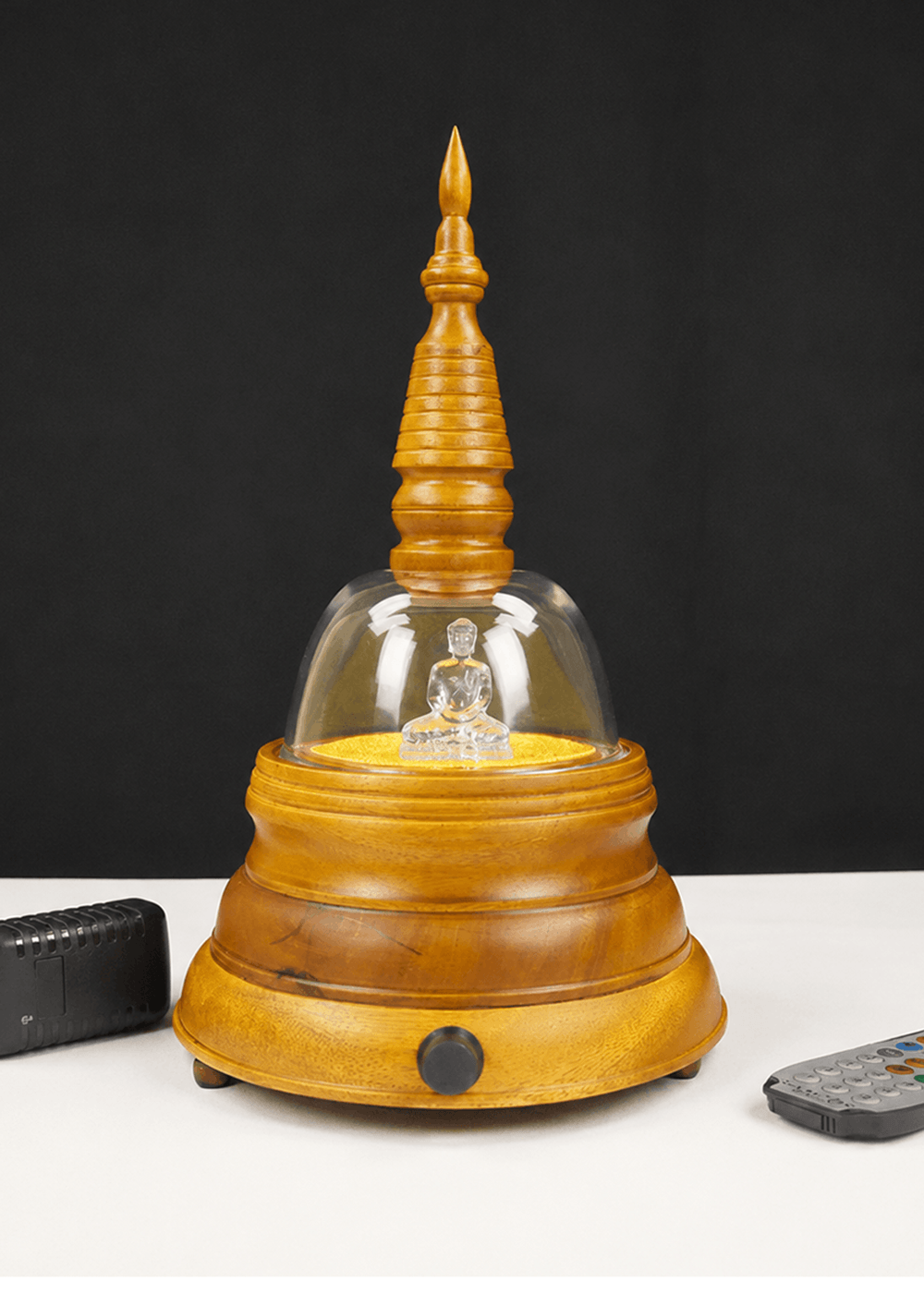 Mahogany Pirith Chaithya - Large With Remote