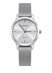 Centra Ladies Classic Silver Quartz Analog Watch