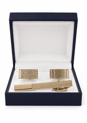Men's Gold-Tone Tie Clip & Cufflink Set