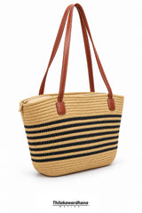 Classic Woven Stripe Shoulder Bag