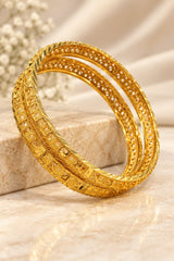 Women's Gold Color Bangles - 2Pcs Pack