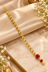Elegant Gold-Tone Saree Brooch