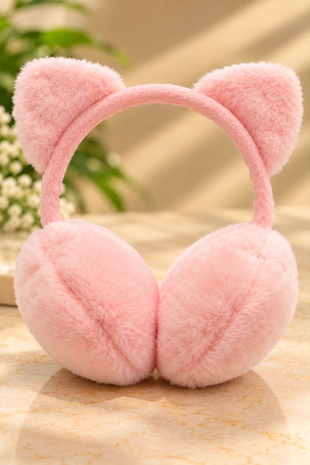Soft Plush Pink Earmuffs – Cozy Comfort & Cute Style