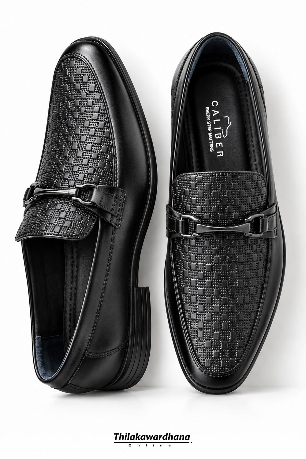 Caliber Executive Textured Loafer Leather Shoe