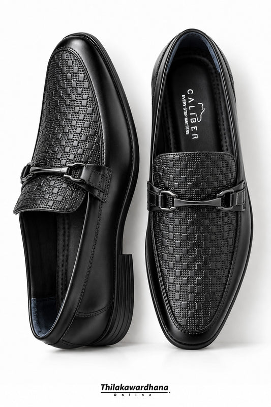 Caliber Executive Textured Loafer Leather Shoe