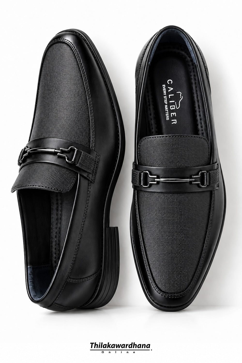 Caliber Executive Textured Loafer Leather Shoe