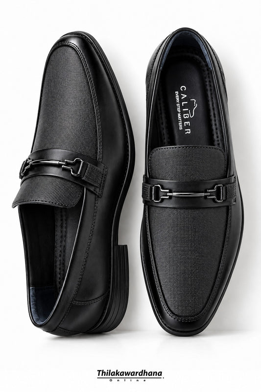 Caliber Executive Textured Loafer Leather Shoe