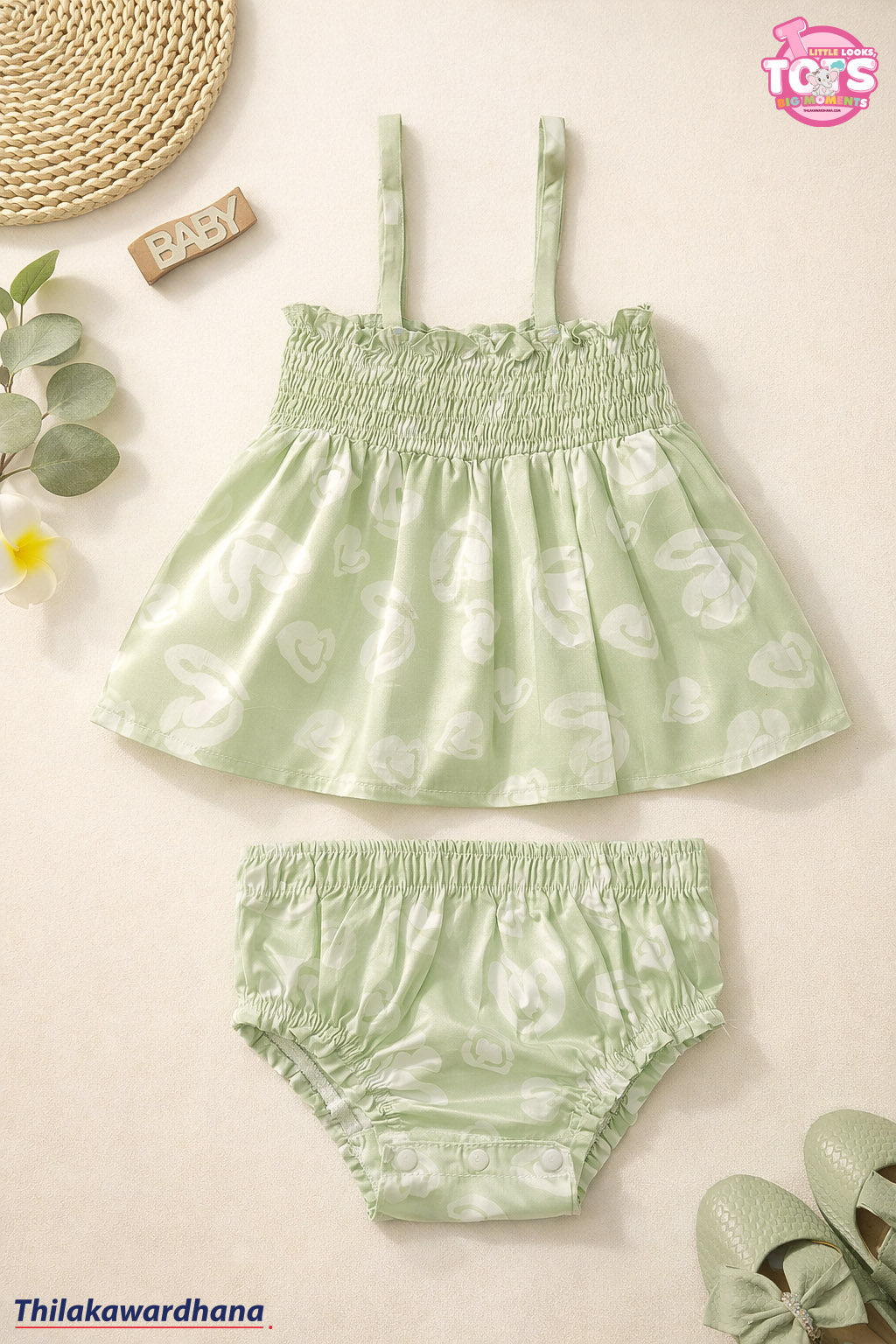 T Tots Smock & Cuddle 2pcs Set