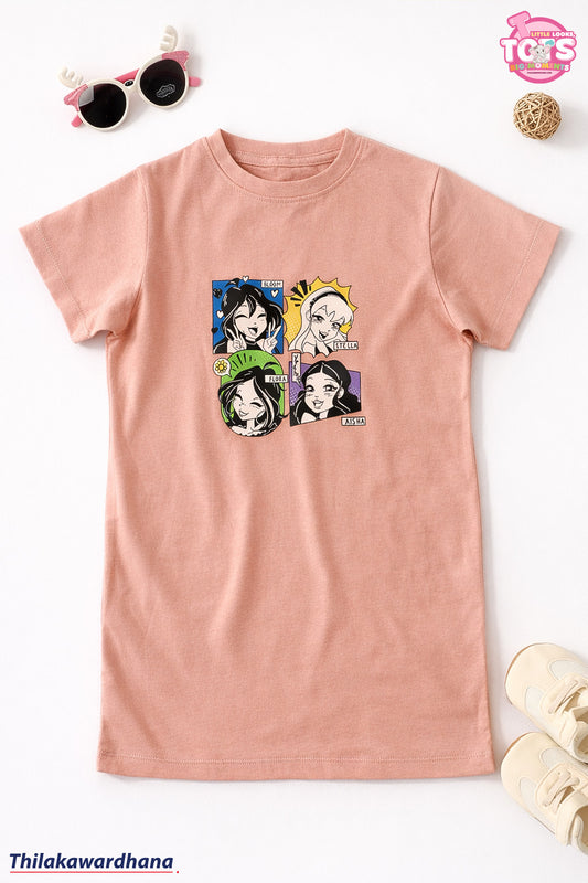 T Tots Winx Club Printed T Shirt Dress