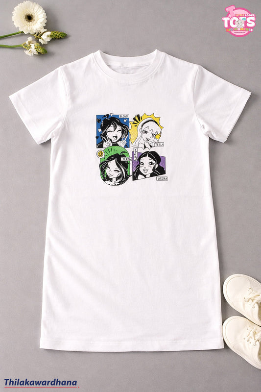 T Tots Winx Club Printed T Shirt Dress