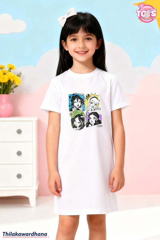 T Tots Winx Club Printed T Shirt Dress