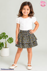 T Tots Smocked Two Tired Skirt