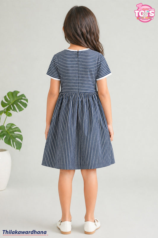 T Tots Stripe Printed Dress