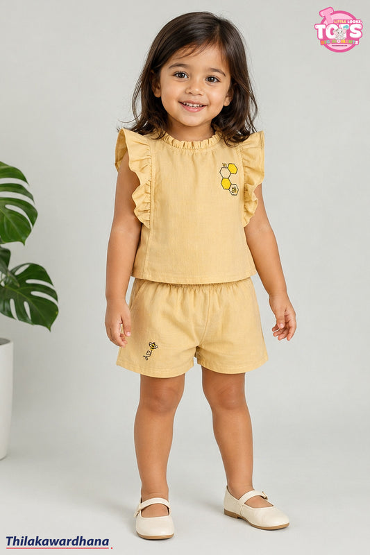 T Tots Ruffle Trim Top And Short