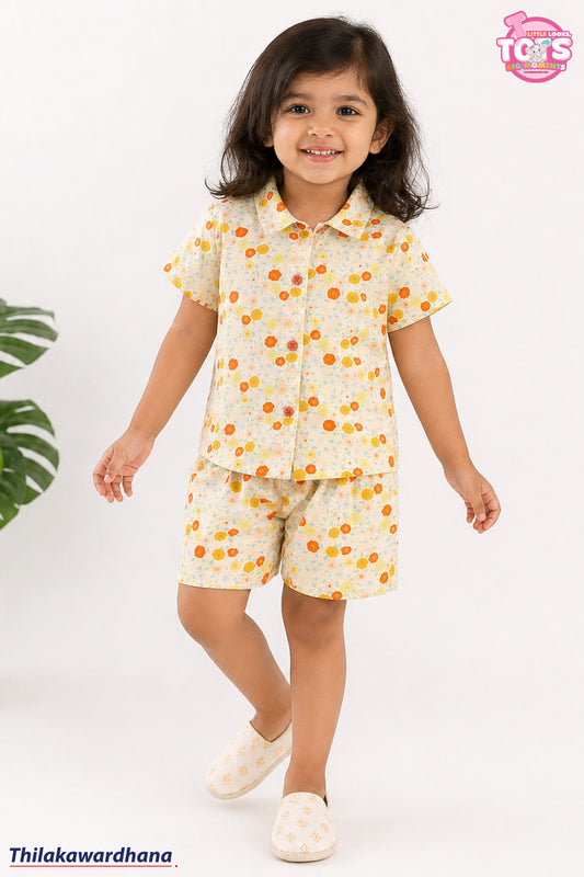 T Tots Printed Shirt With Pant