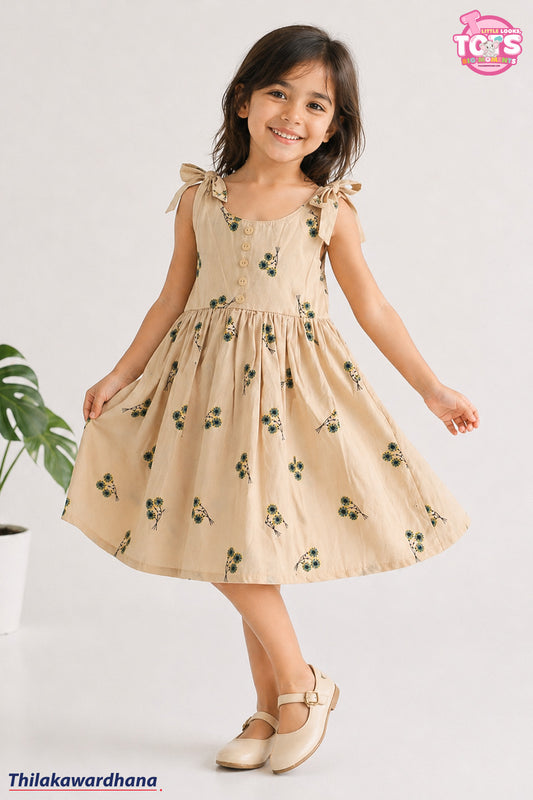T Tots Detailed Button A Line Dress