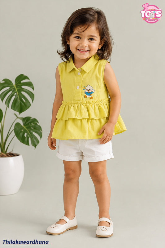 T Tots Sleeveless Ruffle Top