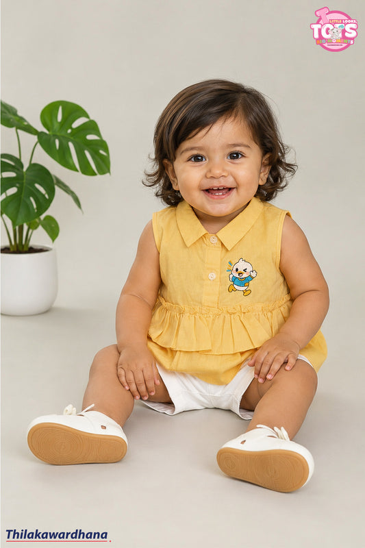 T Tots Sleeveless Ruffle Top