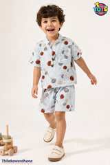 T Tots 2pcs Mandarin Collar Outfit