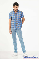 Men's Short Sleeve Plaid Shirt