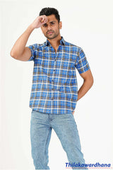 Men's Short Sleeve Plaid Shirt