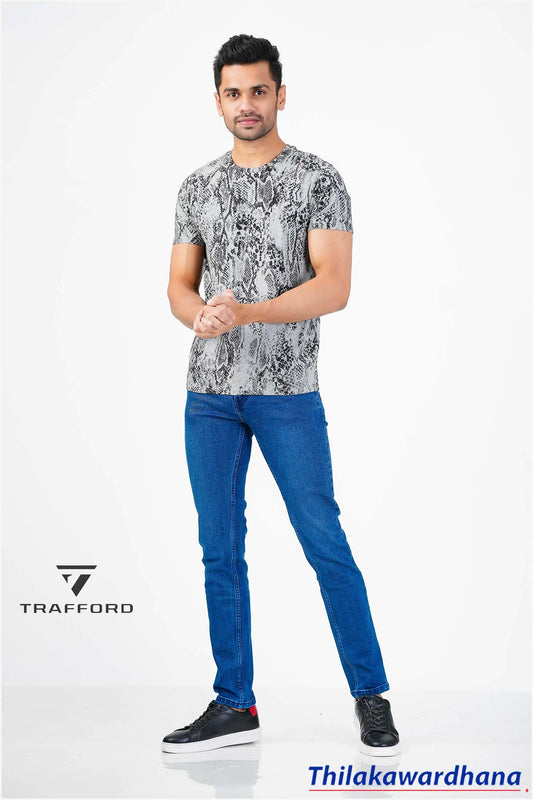 Trafford Printed Crew Neck T Shirt