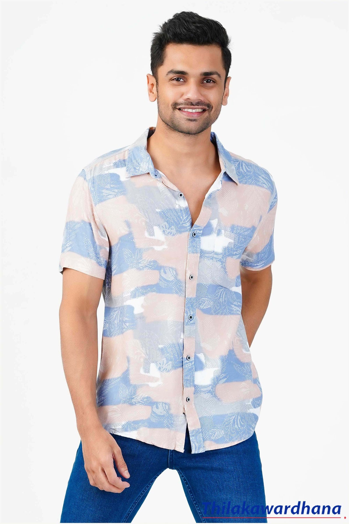 Men's Short Sleeve Printed Shirt