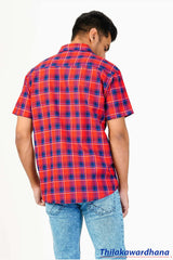 Men's Short Sleeve Plaid Shirt