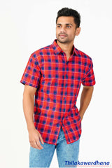 Men's Short Sleeve Plaid Shirt