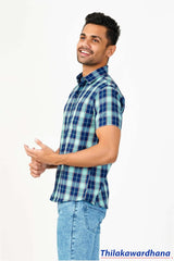 Men's Short Sleeve Plaid Shirt