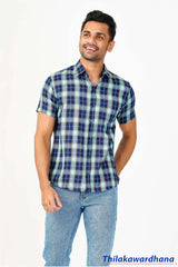 Men's Short Sleeve Plaid Shirt