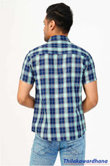 Men's Short Sleeve Plaid Shirt