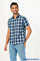 Men's Short Sleeve Plaid Shirt