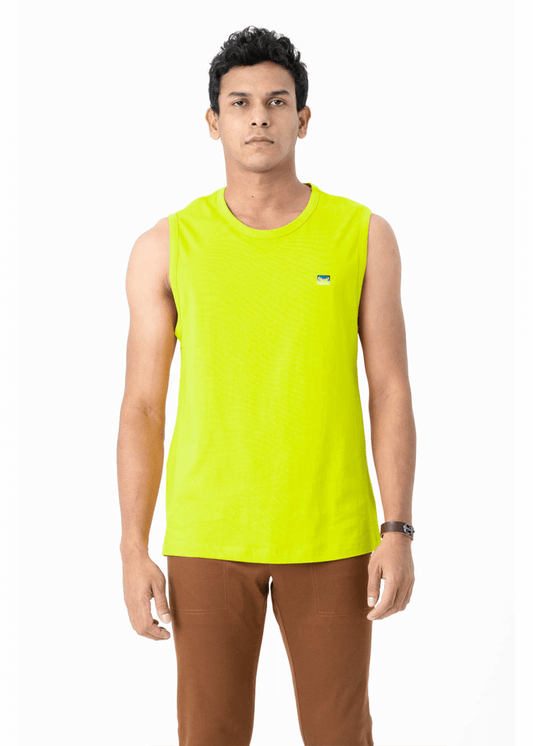 Moose Men’s Tank Top – Lemon Yellow