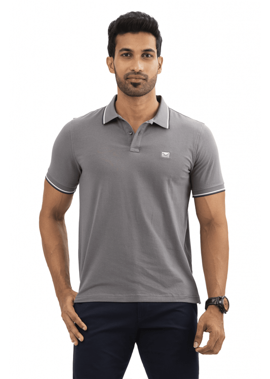 Moose Men’s Assorted Polo T-Shirt – Steeple Gray