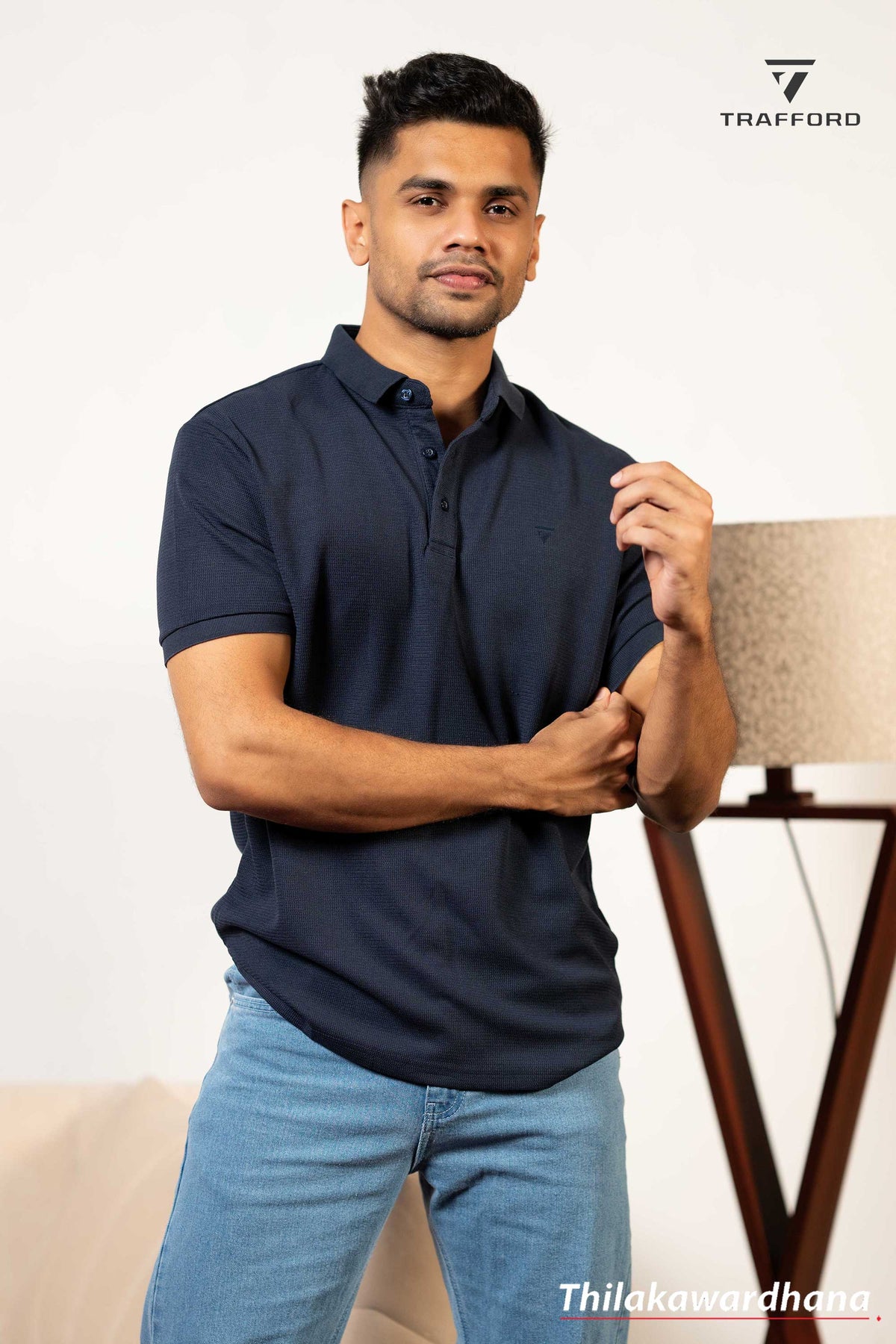 Trafford Textura Classic Polo T Shirt