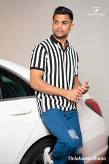 Trafford Textura Striped Classic Polo T Shirt